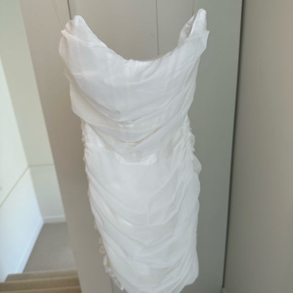 White bridal event dress- Revolve “Sonya Bustier Mesh Dress” - Picture 4 of 5